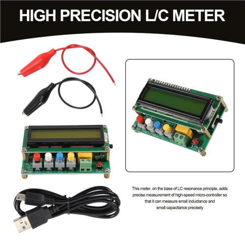 Inductance Capacitance L/C Meter Digital Capacitor Meter LCD Capacitance Meter Tester  USB Interface with USB Cable 2
