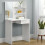 Modern dressing table large mirror shelves ModernHome 1