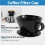Coffee Filter Cup, Single Cup Black Ceramic Coffee Dripper, Reusable Filter Drip Holder S 7