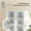 Homcom HOMCOM Set of 2 CD Storage Units with Adjustable Shelves, High Gloss White 6