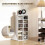 Homcom HOMCOM Set of 2 CD Storage Units with Adjustable Shelves, High Gloss White 8