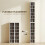 Homcom HOMCOM Set of 2 CD Storage Units with Adjustable Shelves, High Gloss White 5