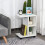 Coffee table bedside table on wheels organizer 6