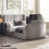 Clara Ottoman TV king Bed 150cm - Light Grey 1