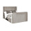 Clara Ottoman TV king Bed 150cm - Light Grey 3