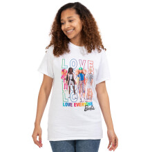 (Small) Barbie Short Sleeved T-Shirt (Womens White)