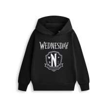 (9-10 Years) Wednesday Hoodie (Girls Black)