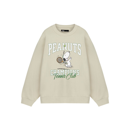 (X-Large) Peanuts Snoopy Sweatshirt (Unisex Beige)