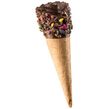 Wafer Tall Smartie Topped Waffle Cone (1 Scoop), 90 Pieces