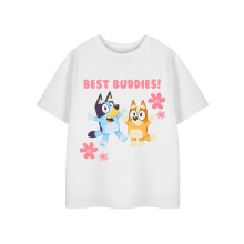 (5-6 Years) Bluey Short Sleeved T-Shirt (Girls White)