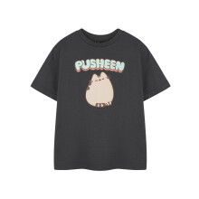 (13-14 Years) Pusheen Short Sleeved T-Shirt (Girls Grey)