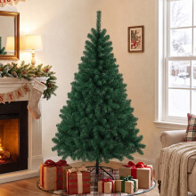 HOMCOM Artificial Christmas Tree with Hinged Design, 150cm Fir Tree