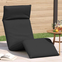 vidaXL Sonnenliege Klappbar Schwarz 175x54x8,5 cm Oxford-Gewebe