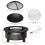 Outsunny Outsunny Outdoor Fire Pit,Round Firepit with Grill Net,Mesh Lid,Bronze Tone 3