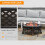 Outsunny Outsunny Outdoor Fire Pit,Round Firepit with Grill Net,Mesh Lid,Bronze Tone 6