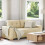 VidaXL vidaXL Loveseat-Sofa Creme 180x77x82 cm Stoff 1