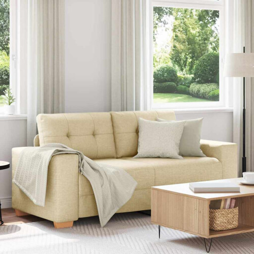 VidaXL vidaXL Loveseat-Sofa Creme 180x77x82 cm Stoff