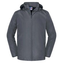 (S, Iron) Russell Mens Essential All Weather Shell Jacket