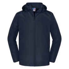 (L, French Navy) Russell Mens Essential All Weather Shell Jacket