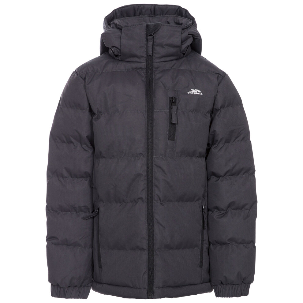 Trespass (7/8, Dark Grey) Boys Tuff Hooded Jacket