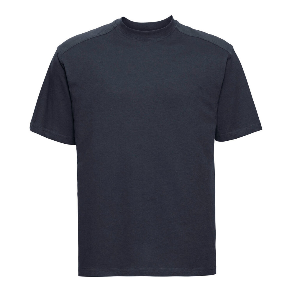 Russell (L, French Navy) Mens Heavyweight T-Shirt