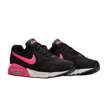 (4 UK, Black/Pink) Nike Girls Air Max Ivo Leather Trainers