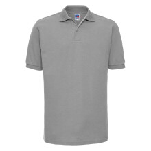 (2XL, Light Oxford) Russell Mens Ripple Collar & Cuff Short Sleeve Polo Shirt