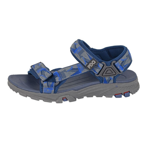 (8 UK, Navy/Grey) PDQ Mens Logo Sandals