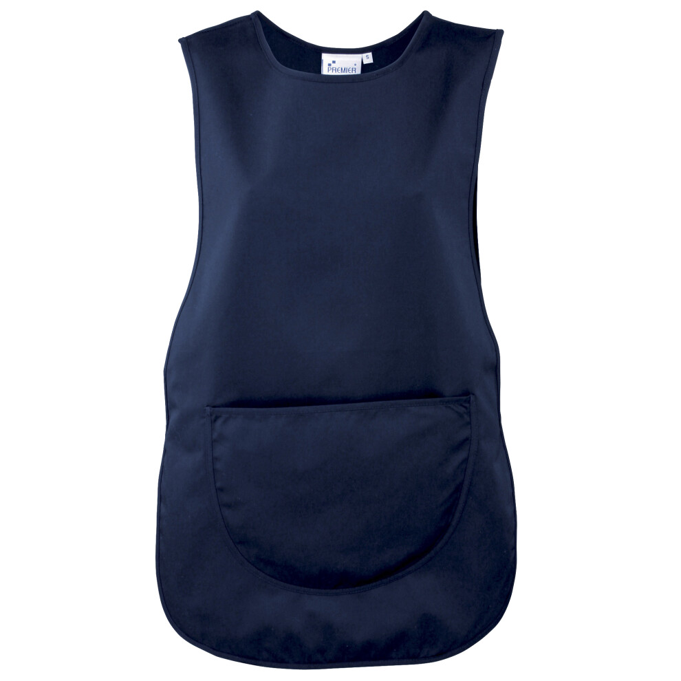 (M, Navy) Premier Ladies/Womens Pocket Tabard / Workwear (Pack of 2)