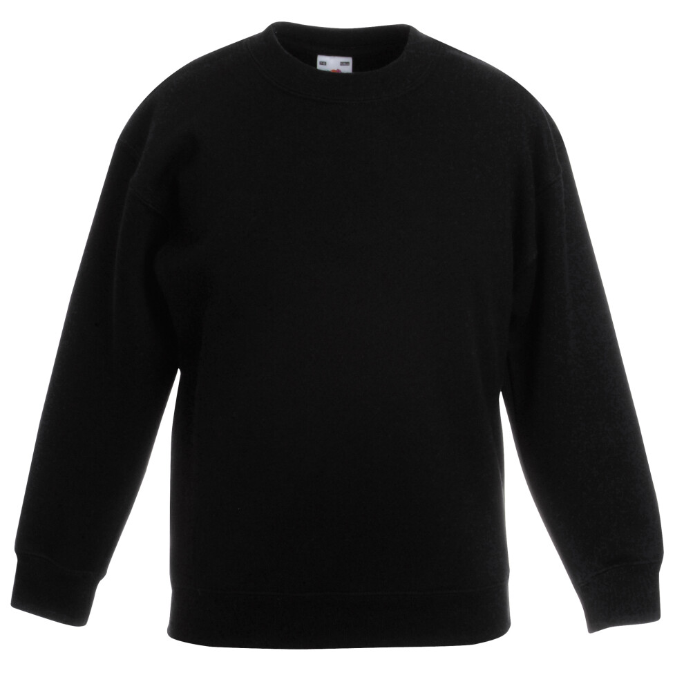 Fruit Of The Loom (9-11, Black) Kids Unisex Classic 80/20 Set-In Sweatshirt (Pack Of 2)