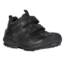(9 UK Child, Black) Geox Childrens/Kids J Savage A Leather School Shoes