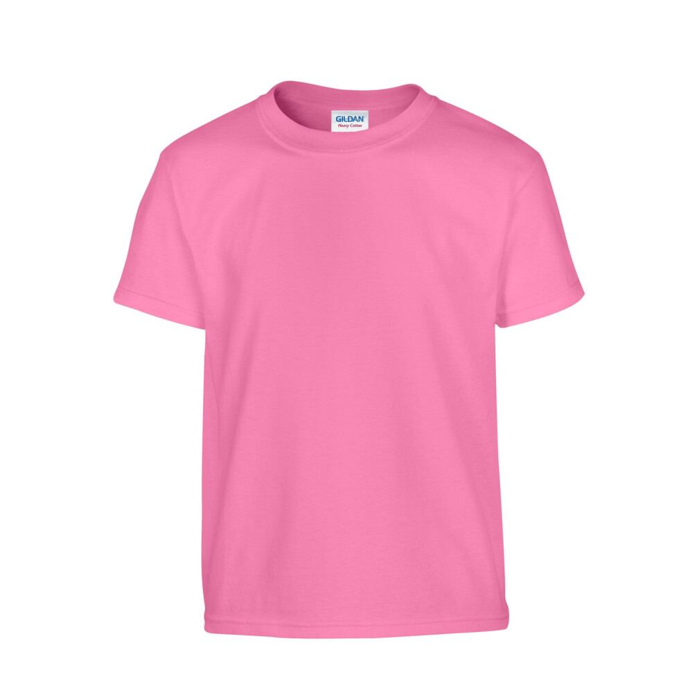 Gildan (M, Azalea) Childrens/Kids Heavy Cotton T-Shirt