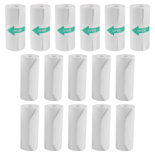 16 Rolls Thermal Printer Paper, Including 6 Rolls Thermal Sticker Paper & 10 Rolls Thermal Plain Paper , 57X25mm
