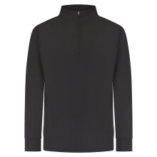 (L, Black) Finden & Hales Mens Quarter Zip Track Top