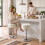 Homcom HOMCOM Bar Stool Adjustable Swivel 1 Piece, Beige 1