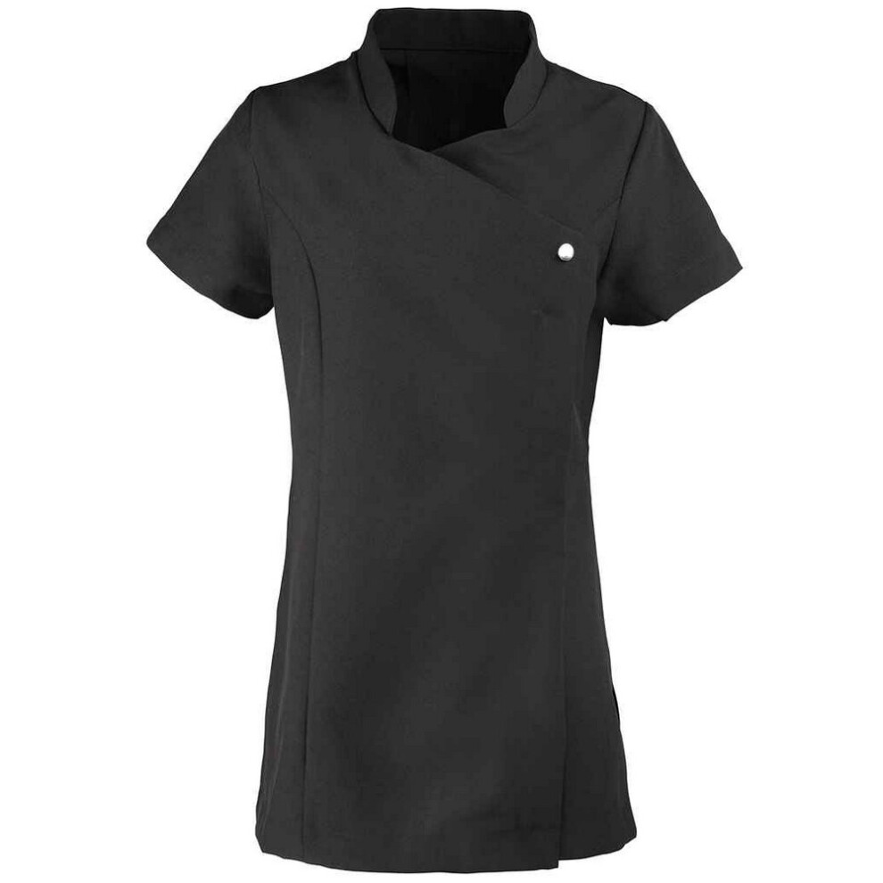 Premier Women's Black Blossom Short Sleeve Tunic In | Size: 16 - Image 2