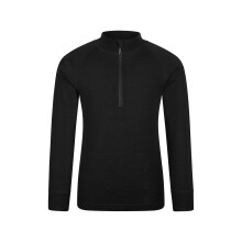 (5-6 Years, Black) Mountain Warehouse Childrens/Kids Merino Blend Half Zip Base Layer Top