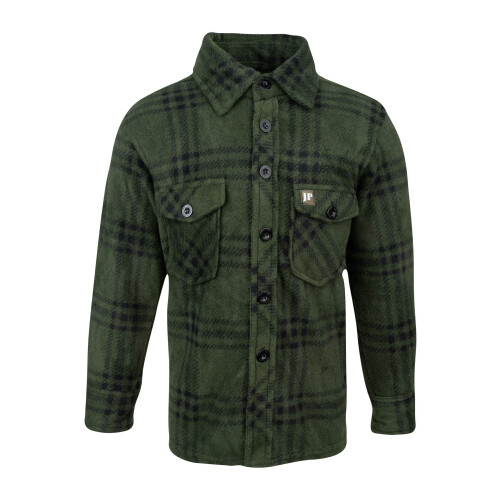 JACK PYKE JACK PYKE Junior Polar Fleece Shirt Green Check Small