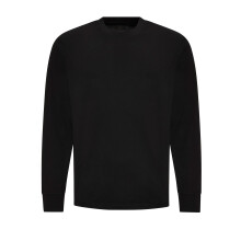 (L, Deep Black) Awdis Womens/Ladies 100 Oversized Long-Sleeved T-Shirt