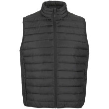 (L, Charcoal) SOLS Mens Stream Body Warmer