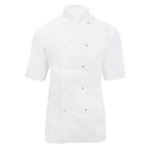 (XS, White) Dennys Ladies/Womens Short Sleeve Chefs Jacket / Chefswear (Pack of 2)