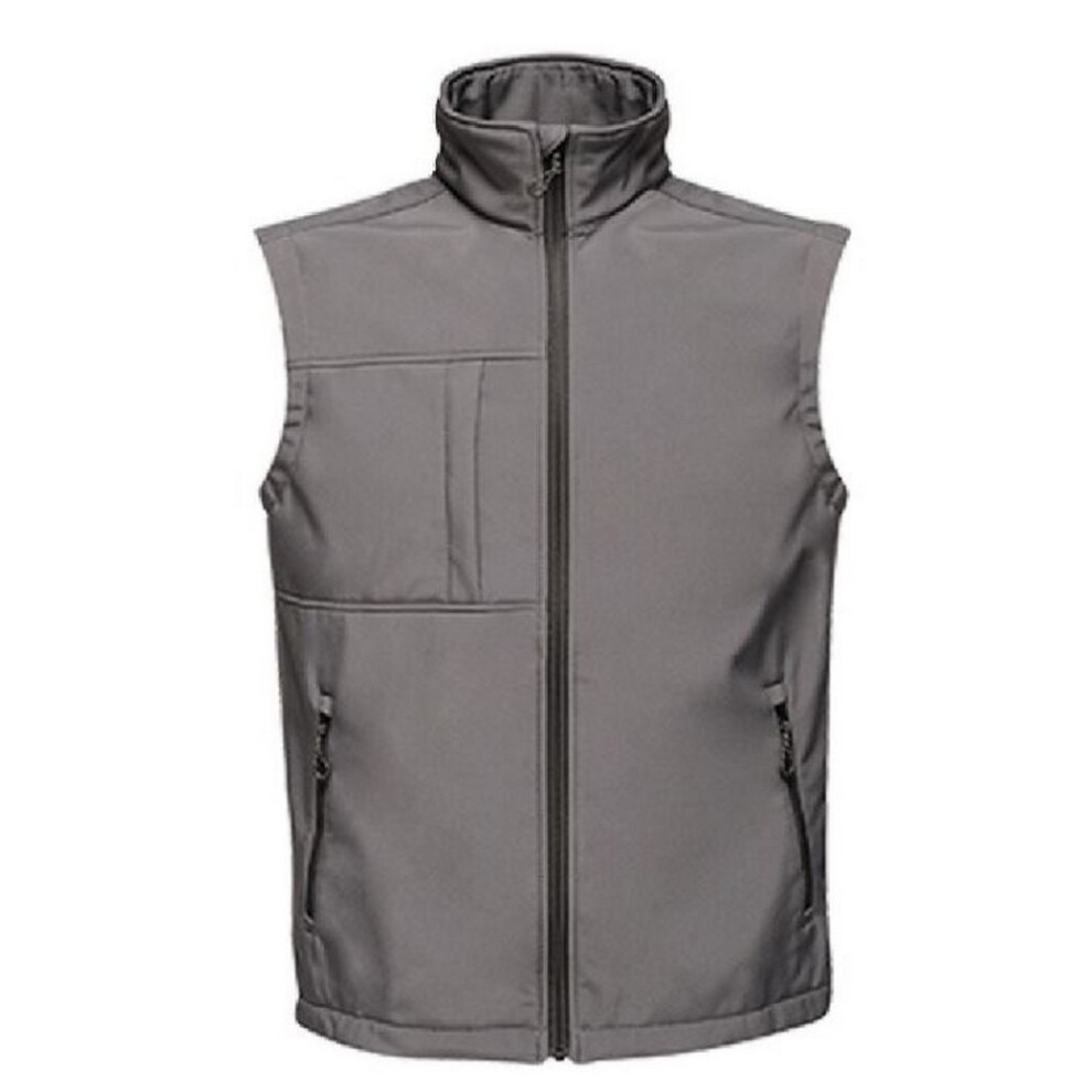 Regatta (L, Seal Grey/Black) Mens Octagon Ii Printable Soft Shell Bodywarmer