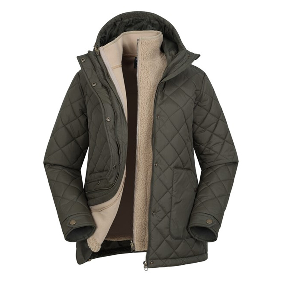 Joom Mountain Warehouse Women's Khaki/Green / Nebraskan Borg 3 In 1 Padded Jacket Cm - Image 4