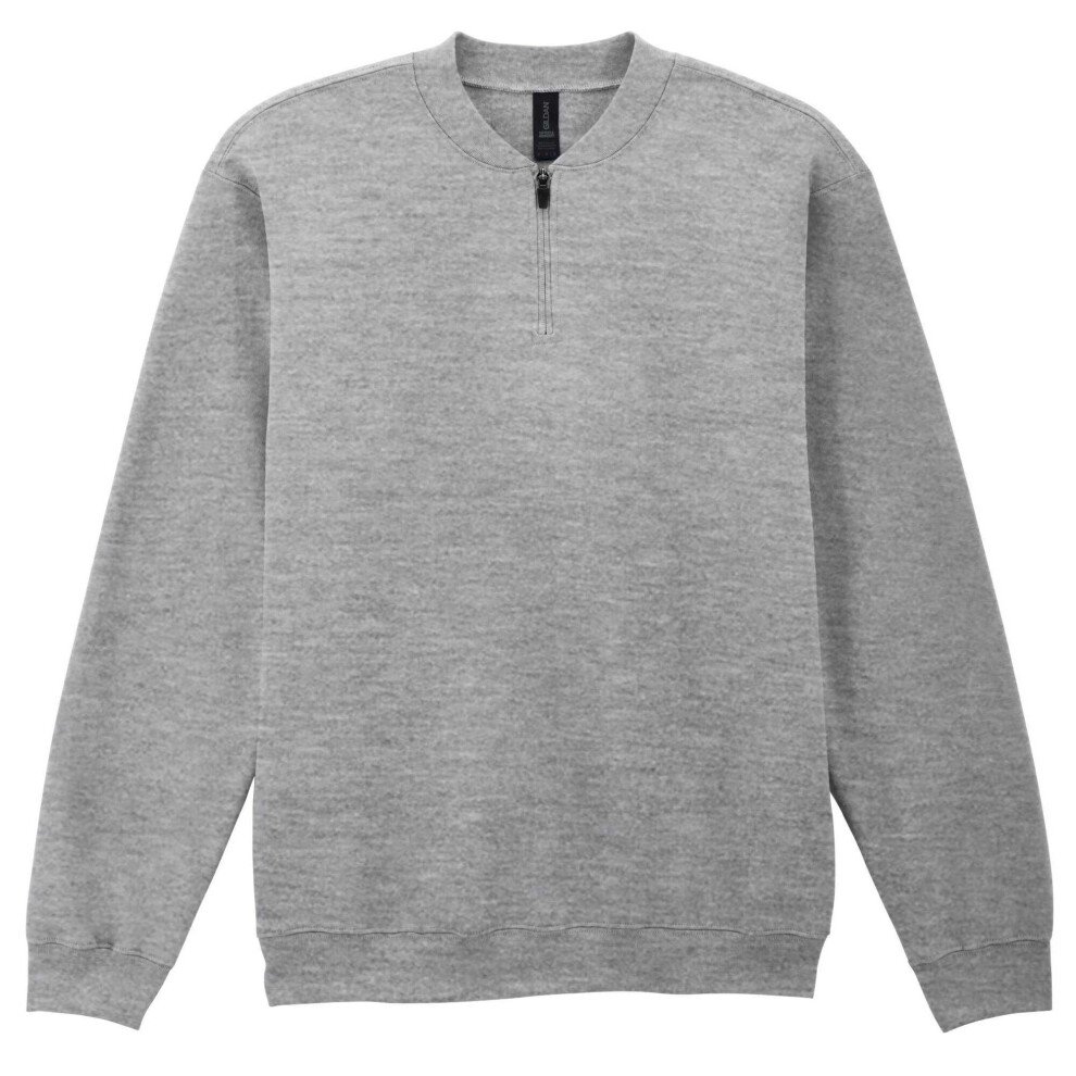 Gildan (Xxl, Sport Grey) Unisex Adult Softstyle Midweight Quarter Zip Sweatshirt