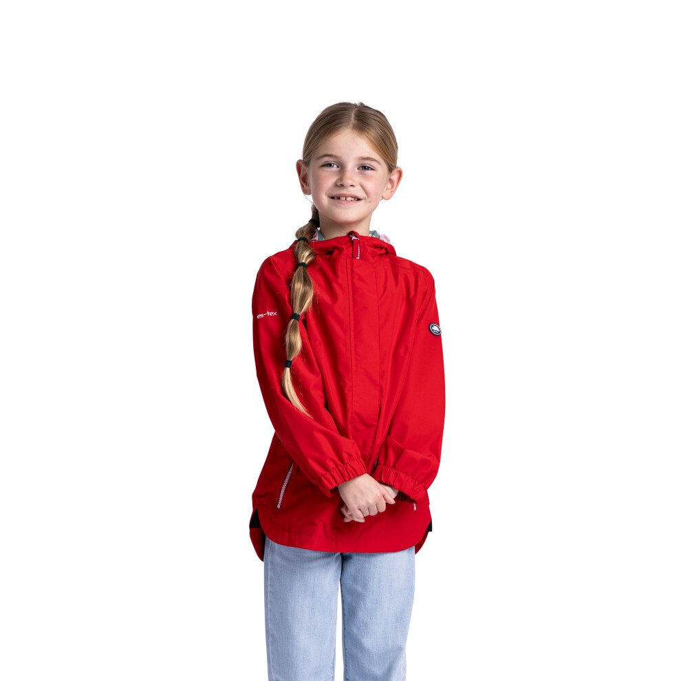 Trespass (3-4 Years, Red) Girls Waterproof Hooded Jacket Flourish