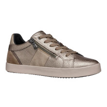 (4 UK, Taupe) Geox Womens/Ladies Blomiee Suede Trainers