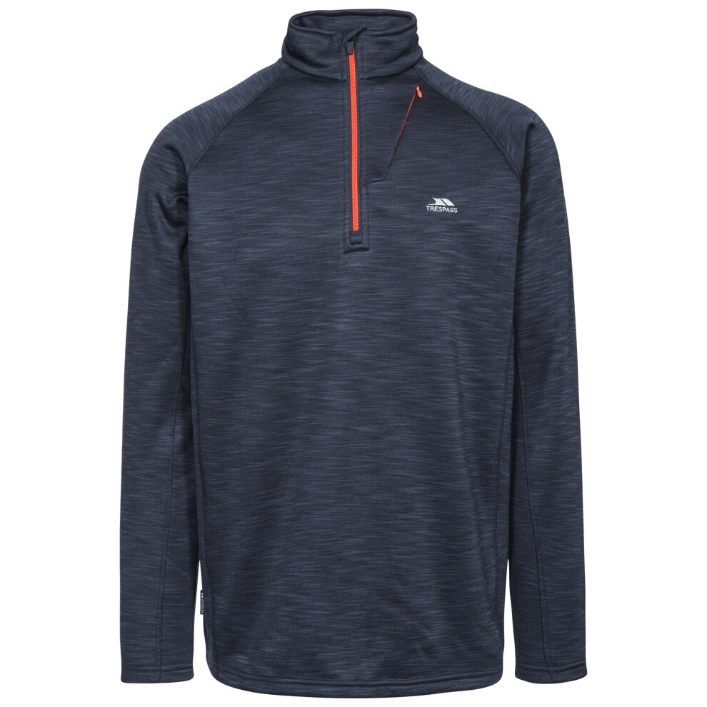 Trespass Men's 1/2 Zip Fleece Collins Navy Medium - Image 2