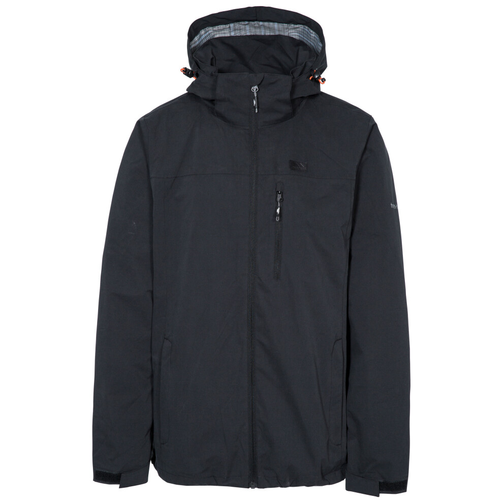 Trespass Men's Waterproof Rain Jacket Weir Black Xxl - Image 2