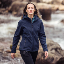 (8, Navy Marl) DLX Womens Softshell Jacket Christine