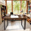 Homcom HOMCOM Industrial Writing Desk Laptop Table Home Office Study Workstation 8